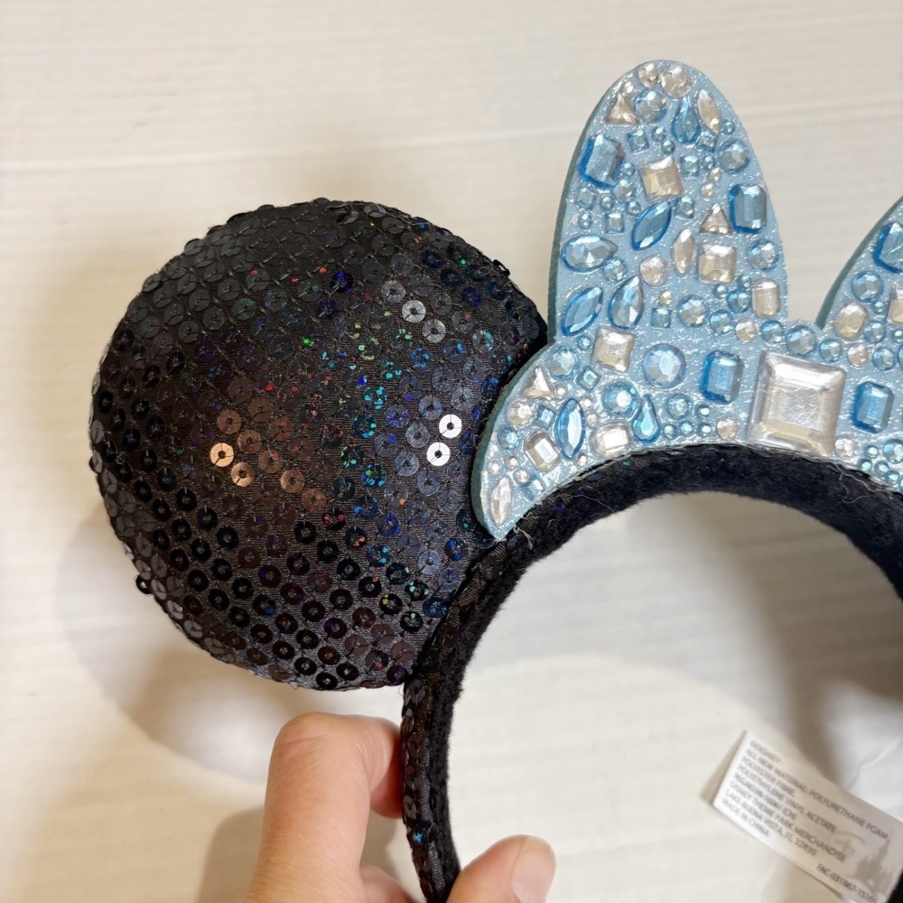 Disneyland 60th Anniversary Diamond Celebration Minnie Mouse Ears Headband Bow - Picture 9 of 13